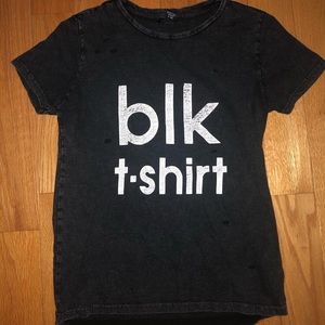 Black shirt distressed